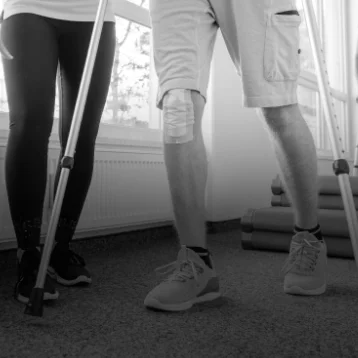 Person with Injured leg