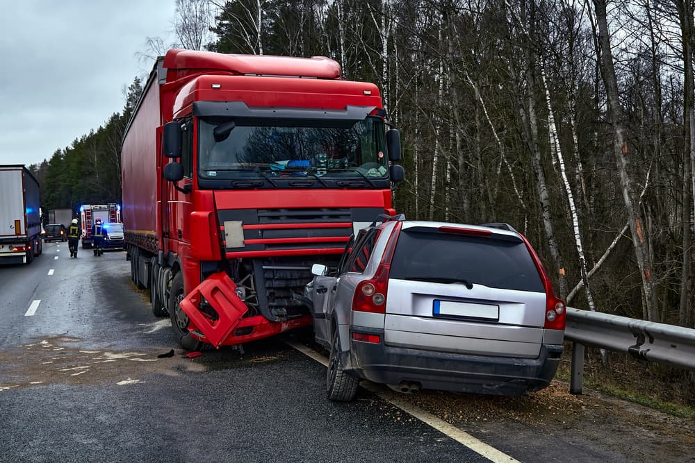 Head-on truck accident